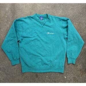 Vintage Champion Crewneck Sweatshirt Mens XL Teal Made In USA